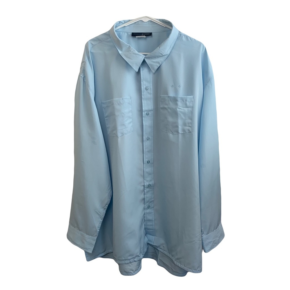 NWOT Enterprise Holdings Mens Blue Button Down Shirt Size 4XL